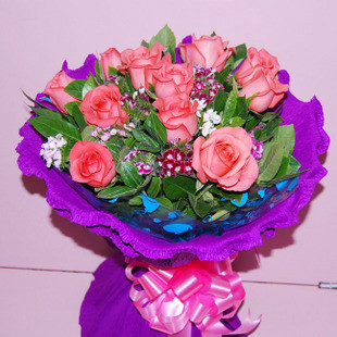 生日鲜花・红玫瑰・紫色炫彩
