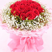 情人节鲜花・红玫瑰・爱你在时刻